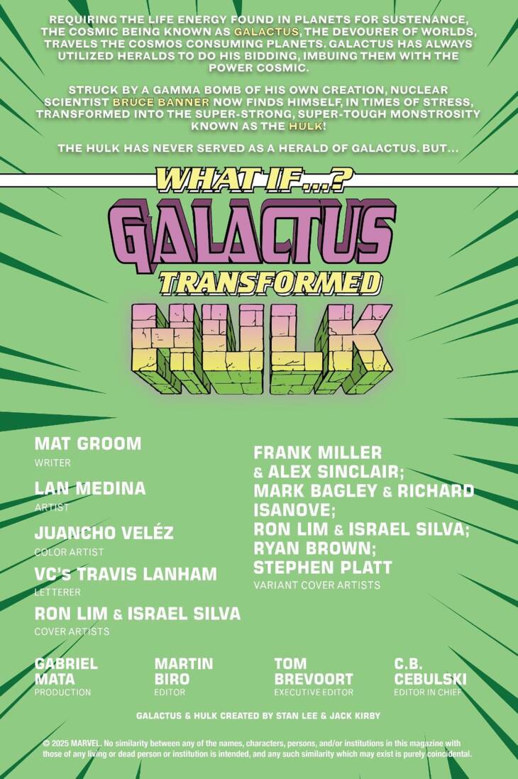 What If: Galactus - Galactus Transformed Hulk #001 - Image 3
